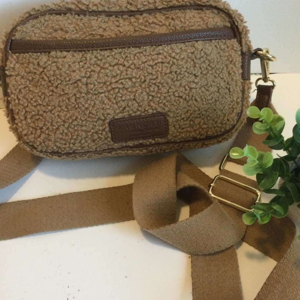 Laundry by Shelli Segal Los Angeles Brown Fur Chic Crossbody Handbag - Picture 2 of 9